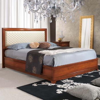 Letto semplice 198,5x162 con testata imbottita