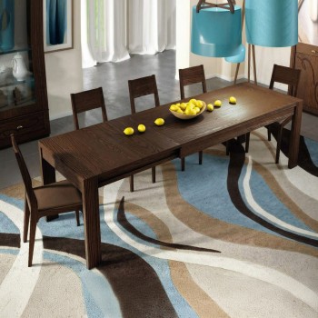 Tavolo contemporaneo allungabile da 160x90 a 240x90 in ambiente moderno