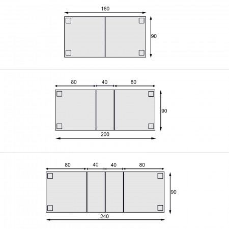 Tavolo contemporaneo allungabile da 160x90 a 240x90