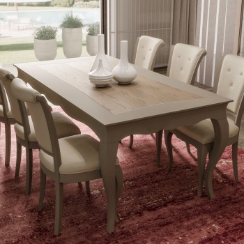 Tavolo rettangolare allungabile 193x103 a 293x103 con sedie