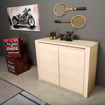 Madia 2 ante in legno di frassino, design moderno