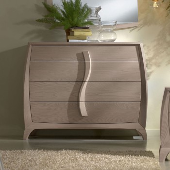 Comò con 4 cassetti in legno di frassino spazzolato