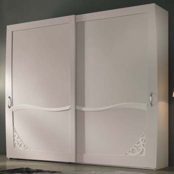 Armadio 2 ante scorrevoli legno traforo decorativo