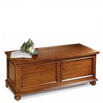 Cassapanca cm 120 con dettagli incorniciati in legno