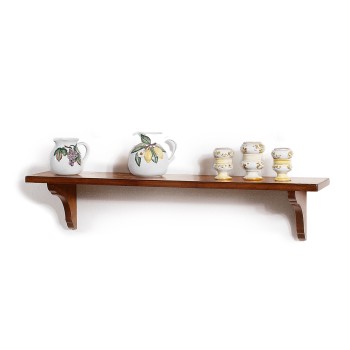 Mensola da 80 cm con decori ceramici su ripiano