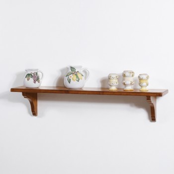 Mensola da 120 cm in legno massello con decoro