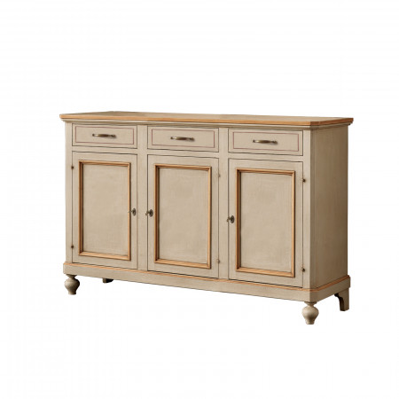 Credenza 3 porte e 3 cassetti con profili colorati