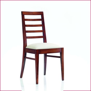 Sedia con 4 stecche imbottita, dettaglio schienale