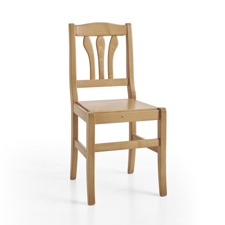 Sedia in massello di abete con fondo in legno