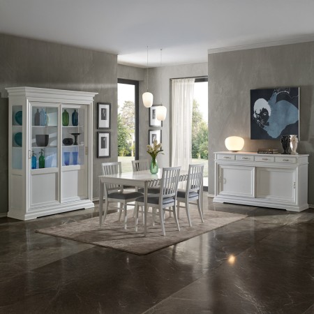 Arredo completo per sala da pranzo con ante scorrevoli