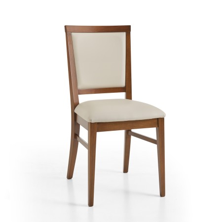 Sala da pranzo classica in legno con credenza vetrina tavolo e sedie