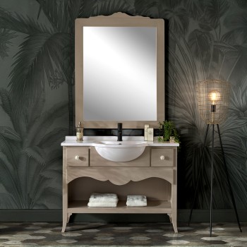 Mobile bagno completo di specchiera con ampio specchio