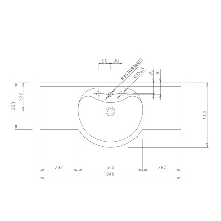 Mobile bagno completo di specchiera