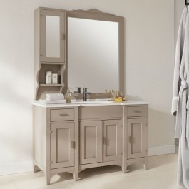 Mobile bagno con vetrinetta e specchiera