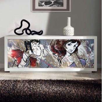 Madia Lupin III con stampa artistica sul fronte