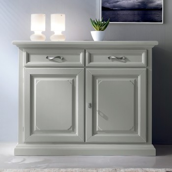 Credenza settecento 2 ante 2 cassetti, dettaglio bugne