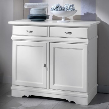 Credenza country 2 ante 2 cassetti, finiture spazzolate