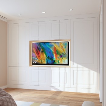 Mobile TV con boiserie su misura incassato