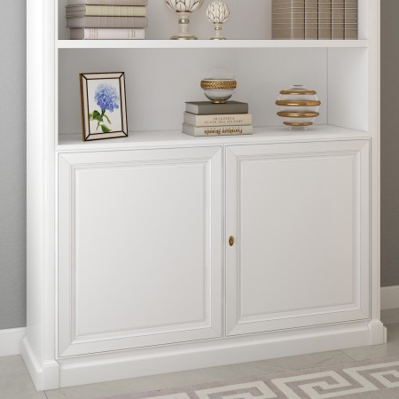 Libreria in legno con due porte