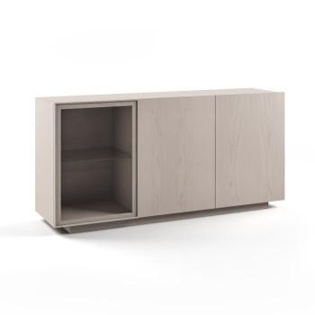Credenza Nova Luce 2 porte legno, 1 porta vetro
