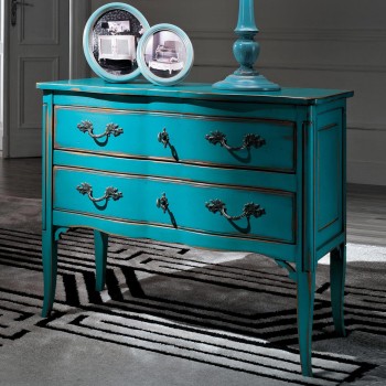 Comoncino finitura azzurro francese con lampada