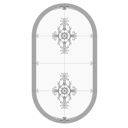 Tavolo rotondo intarsiato verona allungabile da 140x140 a 260x140