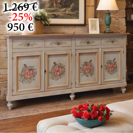 Credenza classica 4 ante 4 cassetti in offerta