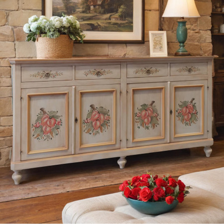 Credenza classica 4 ante 4 cassetti in offerta