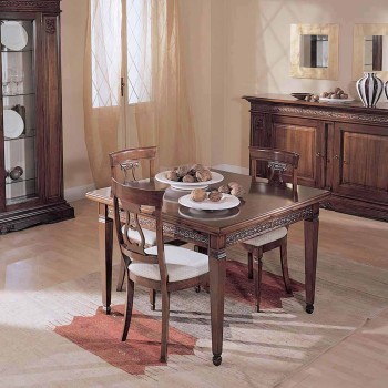 Tavolo quadrato allungabile legno toulipier ambientato