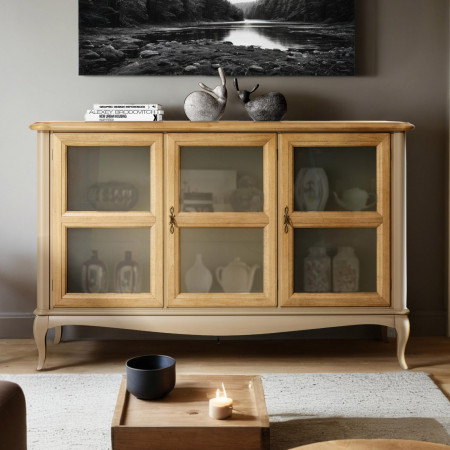 Credenza con 3 ante in vetro