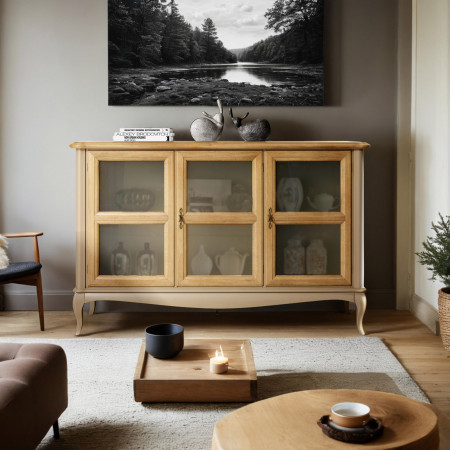 Credenza con 3 ante in vetro