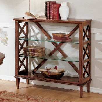 Entratina libreria con crociere decorative in legno
