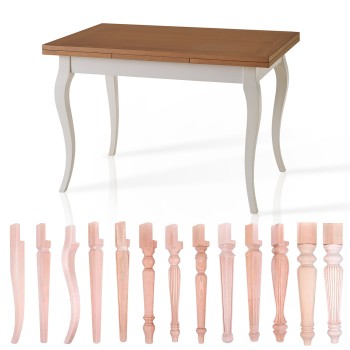 Tavolo personalizzabile allungabile con gambe di design