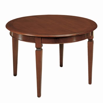 Tavolo rotondo allungabile in legno noce with 120x120 to 160 estensione