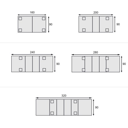 Tavolo in legno da 160x90 allungabile a 320x90