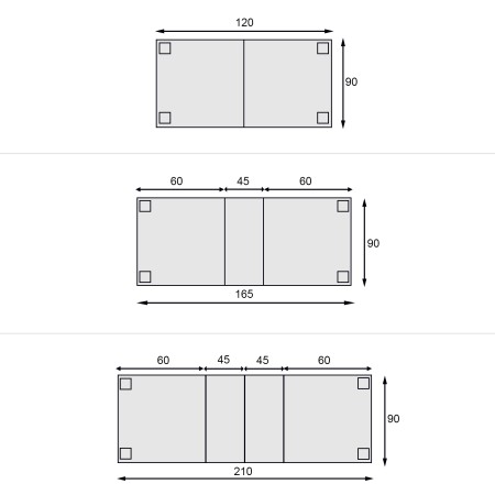 Tavolo in noce spinapesce allungabile da 120x90 a 210x90