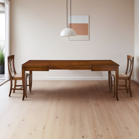 Tavolo in noce spinapesce allungabile da 120x90 a 210x90