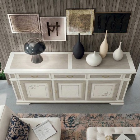 Credenza Shabby Chic 3 ante 3 cassetti