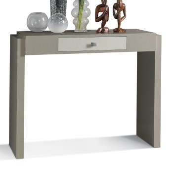 Consolle Shabby Chic con 1 cassetto, dettaglio design e materiali
