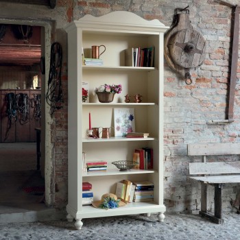 Libreria a giorno shabby chic con ripiani regolabili