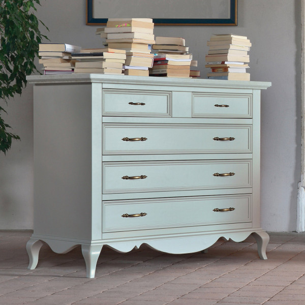 Cassettiera shabby cinque cassetti Florence