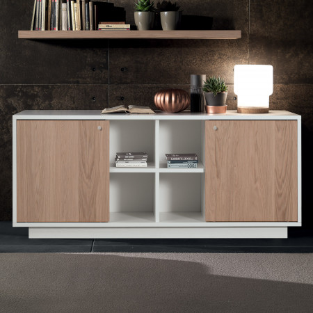 Credenza moderna con ante scorrevoli in rovere