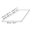Piano allungabile da 180 a 280 cm