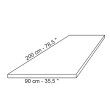 Piano da 200x90 cm +126,00 €