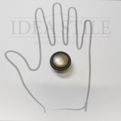 Pomello tondo bordato argento antico +33,00 €