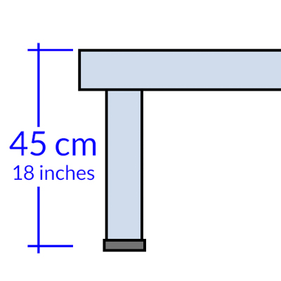 Rete con gambe altezza 45 cm +37,00 €