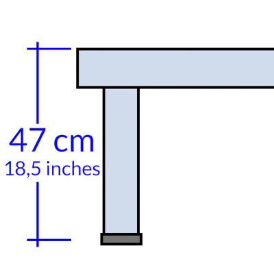 Rete con gambe altezza 47 cm +25,00 €